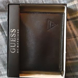 Guess men black wallet